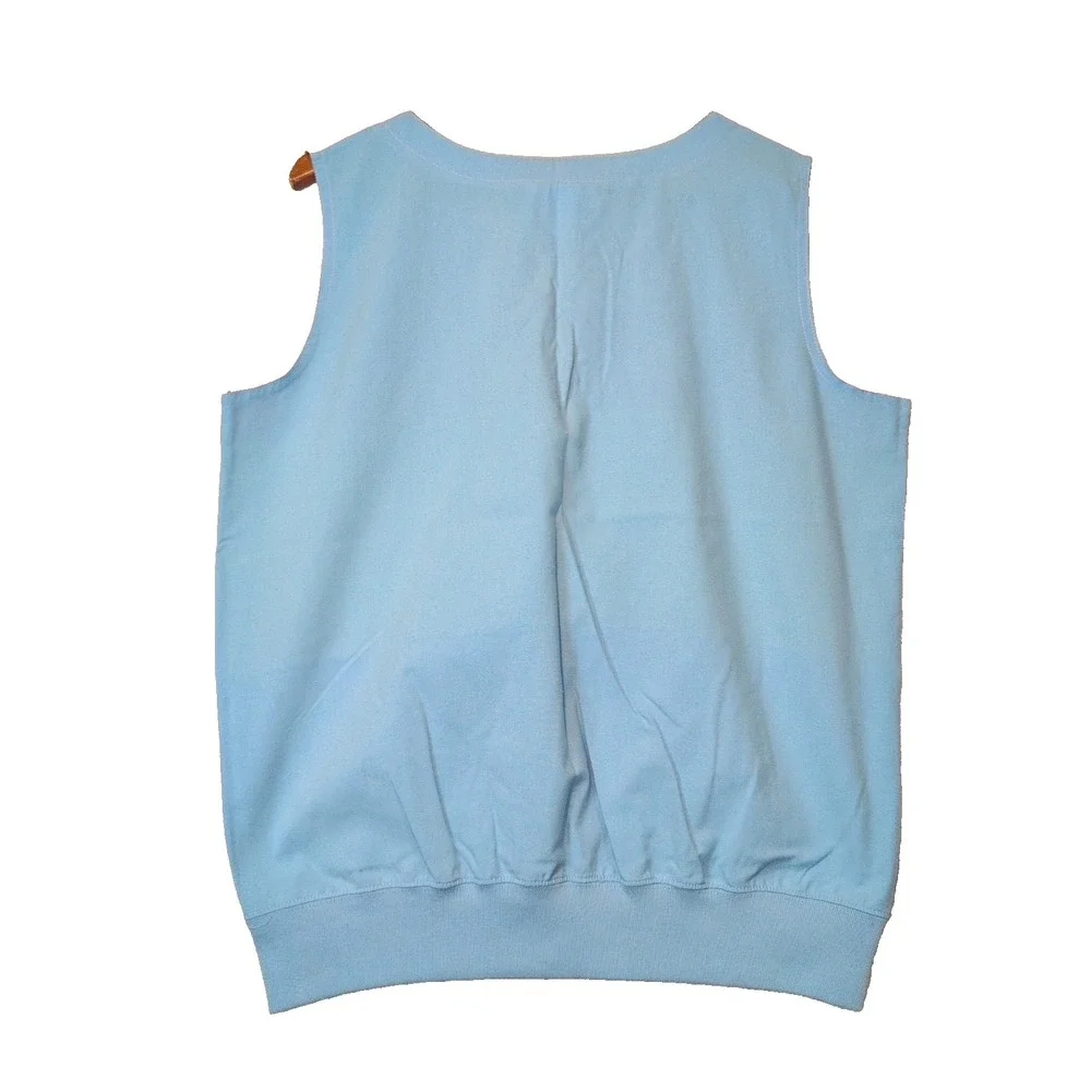 80's VTG Lg Pastel Color block Sleeveless Shirt with Ties Kensington Bay Club